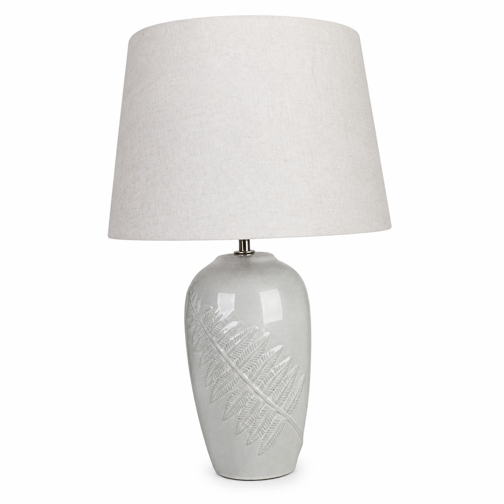 Porcelain Table Lamp - E14 Base for Bedroom or Living Room (28cm Diameter)