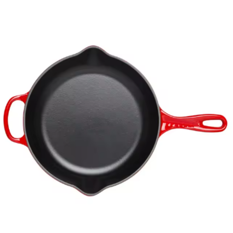 26cm Red Cast Iron Skillet Pan