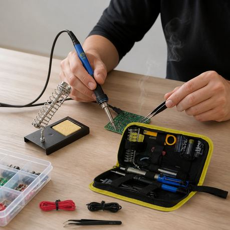 Kit Multiple Tips Desoldering Pump Carrying Case