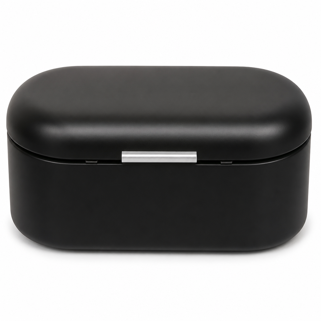 Bread Box 33.5x23.5x14cm for Rolls Pastries Cakes - Grey