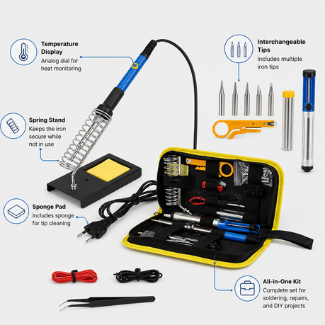 Kit Multiple Tips Desoldering Pump Carrying Case