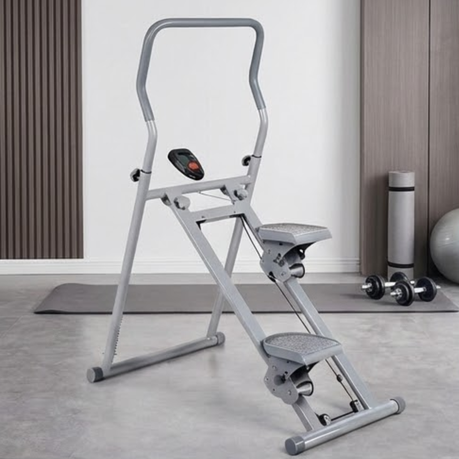 Foldable Vertical Stepper Climber Machine for Total Body Home Cardio