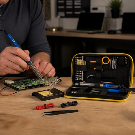 Kit Multiple Tips Desoldering Pump Carrying Case